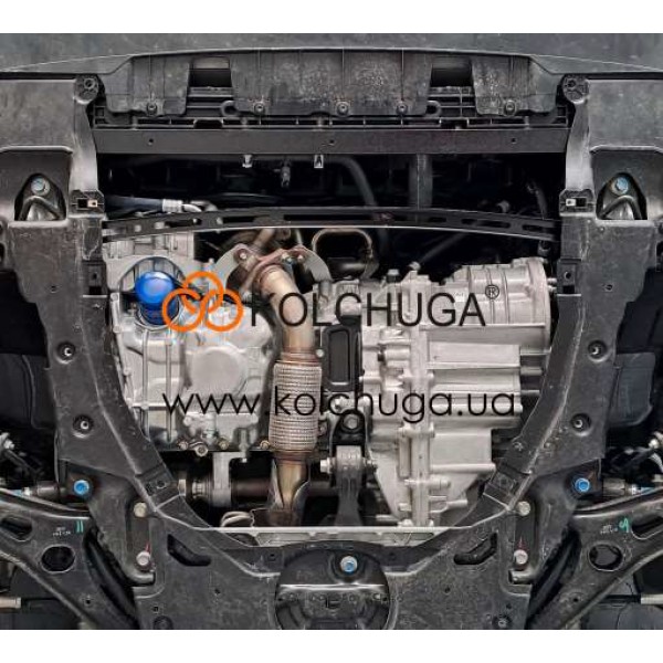 Захист двигуна, КПП, радіатора для автомобіля Honda CR-V VI 2022- V-2.0 hybrid встановлюється за допомогою заклепкових гайок (TM Kolchuga) ZiPoFlex.