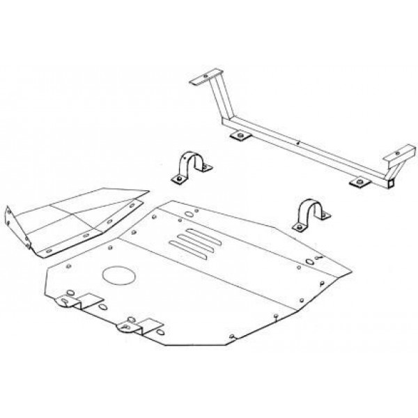 Захист двигуна до авто Audi 100 С4 1990-1994 V-2,2; 2,3; 2,6; 2,8; 2,4D; (крім 4х4) ( TM Kolchuga ) Стандарт