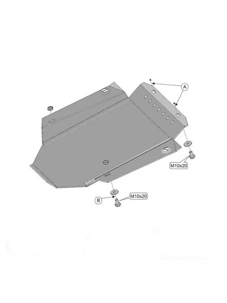 Захист типтронік для авто Audi A6 C5 1997-2004 V-1, 8T; 1,8; 1,9D; 2.4; 2.8; 2.5D (TM Kolchuga) Стандарт