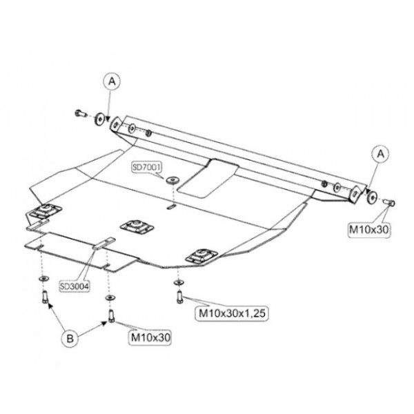 Захист двигуна, КПП, радіатора для авто Toyota Corolla 2001-2007 V-1,3; 1,4; 1.6; 1,8D (TM Kolchuga) Стандарт