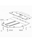 Захист двигуна, КПП, радіатора для авто Mazda 6 GG 2002-2008 V-всі ( TM Kolchuga ) Стандарт