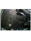 Захист двигуна, КПП, радіатора до авто Kia Sportage III 2010-2015 V-всі бензинові ЗАМІСТЬ ПЛАСТИКУ ZiPoFlex®/тільки бензин/окрім Корейської збірки ( TM Kolchuga ) WhiteCover