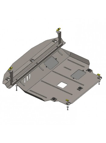 Защита двигателя, КПП, радиатора для авто Kia Sorento II 2012-2015 V-2,2D; 2,4; (ZiPoFlex®, кроме авто Корейской сборки) ( TM Kolchuga ) ZiPoFlex