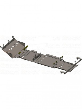 Захист двигуна, КПП, РКПП, радіатора до авто Dodge Ram 1500 2006-2009 V-5.7HEMI, SLT, (АКПП, 4x4, 3мм сталь) ( TM Kolchuga ) ZiPoFlex